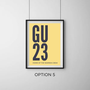 Personalised Postcode Art Print