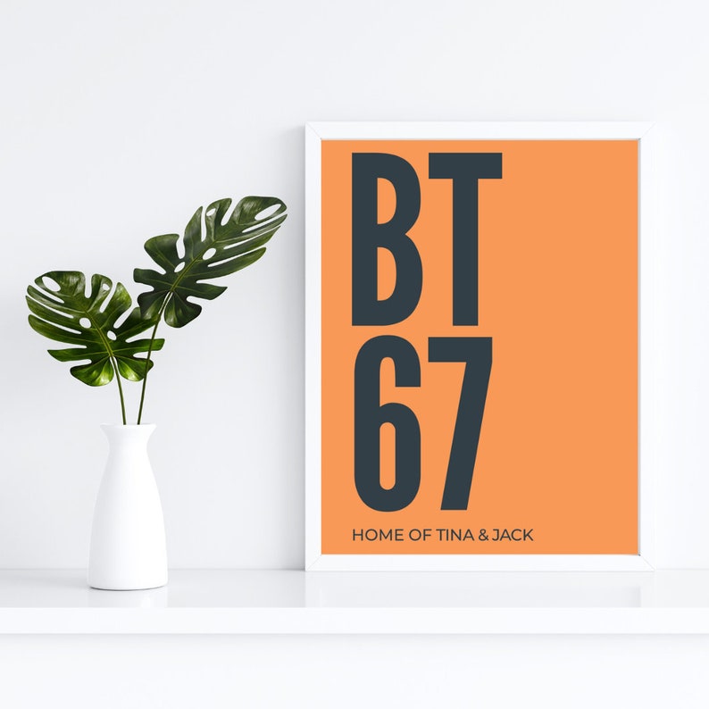 Personalised Postcode Art Print