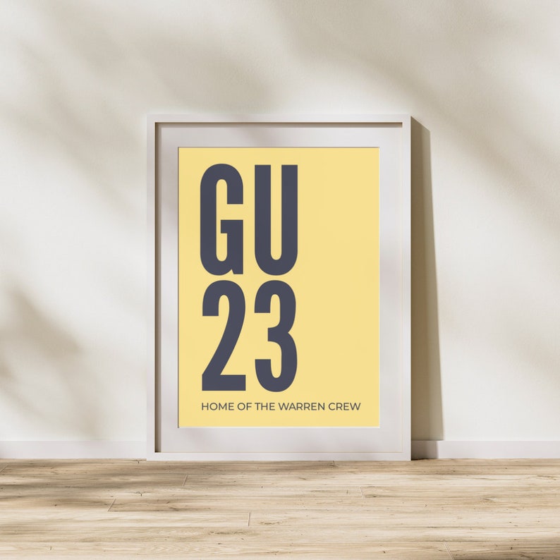 Personalised Postcode Art Print