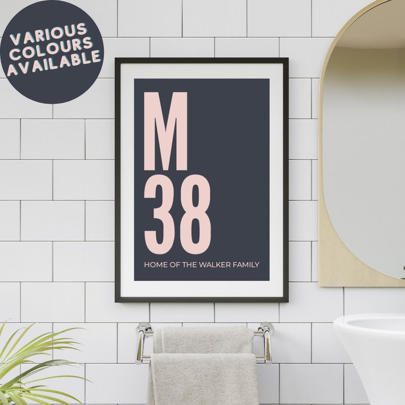 Personalised Postcode Art Print