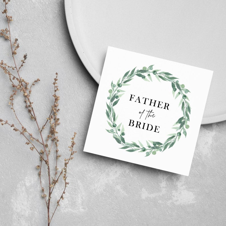 Father Of The Bride Wedding Greeting Card