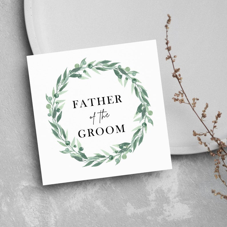 Father Of The Groom Wedding Greeting Card