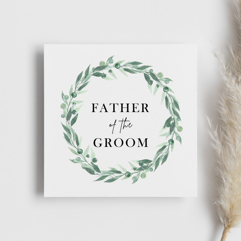 Father Of The Groom Wedding Greeting Card