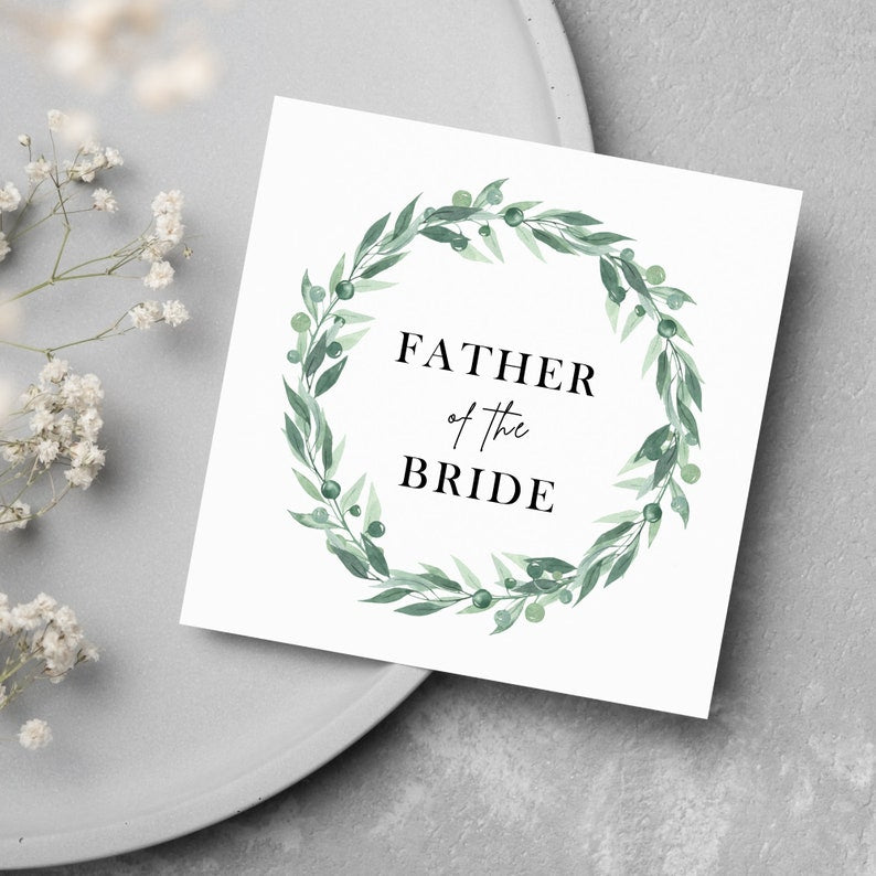 Father Of The Bride Wedding Greeting Card