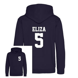 Kids Personalised Sport Hoodie Team Kit NAME & NUMBER