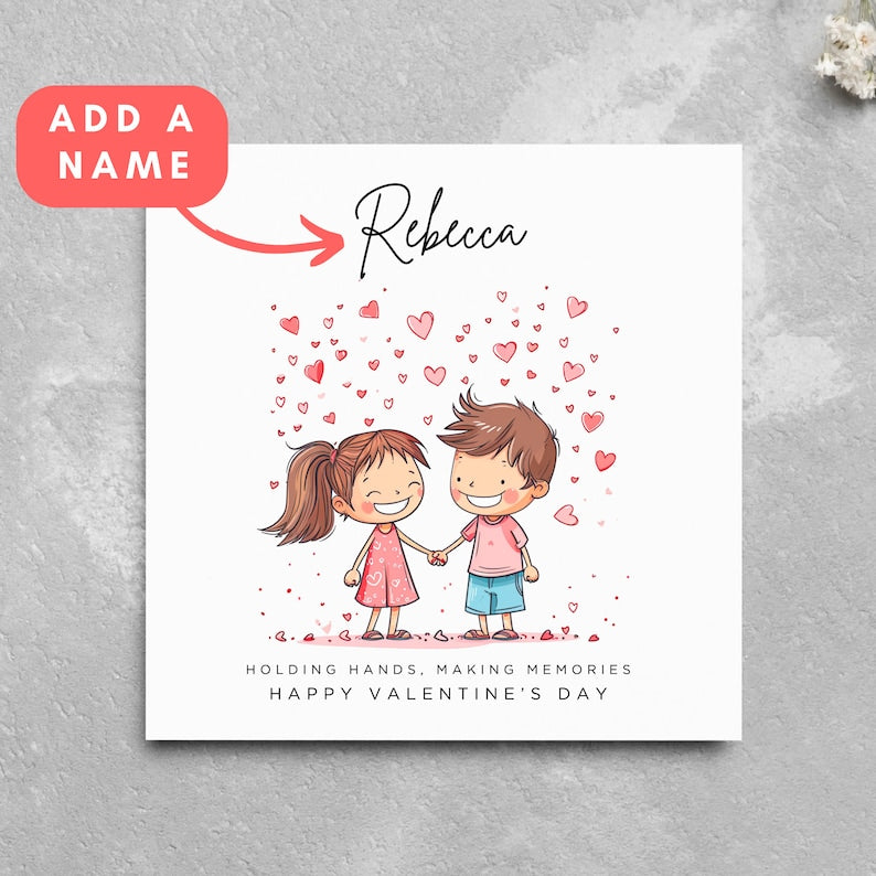 Personalised Cute Couple Valentine's Day Card