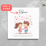 Load image into Gallery viewer, Personalised Cute Couple Valentine&#39;s Day Card

