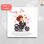 Load image into Gallery viewer, Personalised Motorbike Lover Valentine&#39;s Day Card
