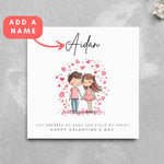 Load image into Gallery viewer, Personalised Cute Couple 2 Valentine&#39;s Day Card
