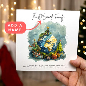 Personalised Christmas Card for Loved Ones Abroad Friend Relative Overseas