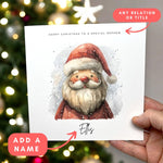 Load image into Gallery viewer, Personalised Santa Christmas Card Greeting Card
