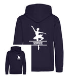 Load image into Gallery viewer, Personalised Ballerina Kids Hoodie - Custom Name Front &amp; Back
