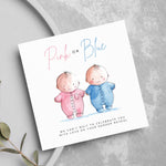 Load image into Gallery viewer, a card with a picture of two babies on it
