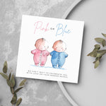 Load image into Gallery viewer, a card with a picture of two babies on it
