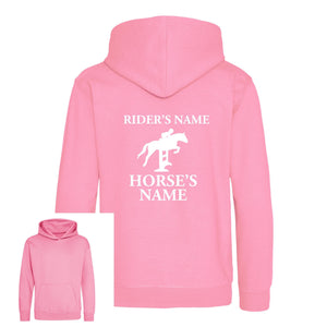 Kids Personalised Horse Hoodie – Custom Name Hoody For Young Rider