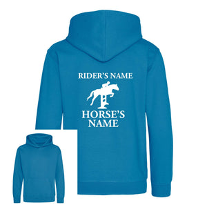 Kids Personalised Horse Hoodie – Custom Name Hoody For Young Rider
