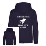 Load image into Gallery viewer, Kids Personalised Horse Hoodie – Custom Name Hoody For Young Rider
