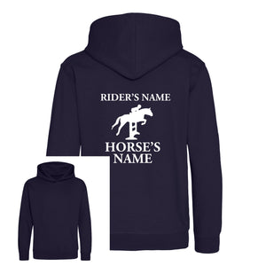 Kids Personalised Horse Hoodie – Custom Name Hoody For Young Rider