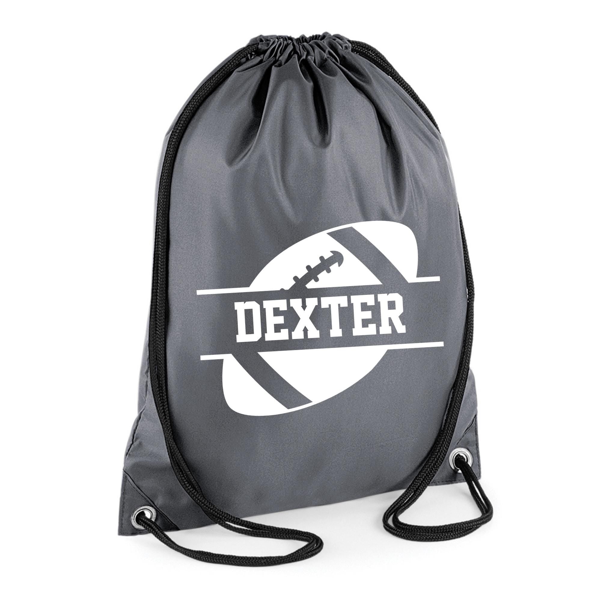 Personalised Name Drawstring American Football Bag SPLIT Design