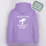 Load image into Gallery viewer, Kids Personalised Horse Hoodie – Custom Name Hoody For Young Rider
