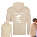 Load image into Gallery viewer, Kids Personalised Horse Hoodie – Custom Name Hoody For Young Rider
