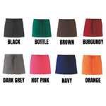 Load image into Gallery viewer, Waist apron colour chart: black, bottle green, brown, burgundy, dark grey, hot pink, navy and orange
