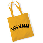 Load image into Gallery viewer, Dog Mama cotton tote bag in mustard
