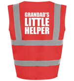Load image into Gallery viewer, Grandad’s Little Helper Kids Hi Viz Vest – red
