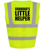 Load image into Gallery viewer, Grandad’s Little Helper Kids Hi Viz Vest – yellow
