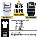 Load image into Gallery viewer, Size info: approximate chest to fit, S 36/38 in to 3XL 56/58 in; unisex vests designed to be worn over clothing
