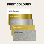 Load image into Gallery viewer, Reusable Advent calendar drawstring bags – print colour options: White Standard, Gold Metallic, Silver Metallic, Gold Glitter, Silver Glitter
