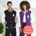Load image into Gallery viewer, Personalised Initials Unisex Adult Varsity Jacket Custom Monogram College Jacket
