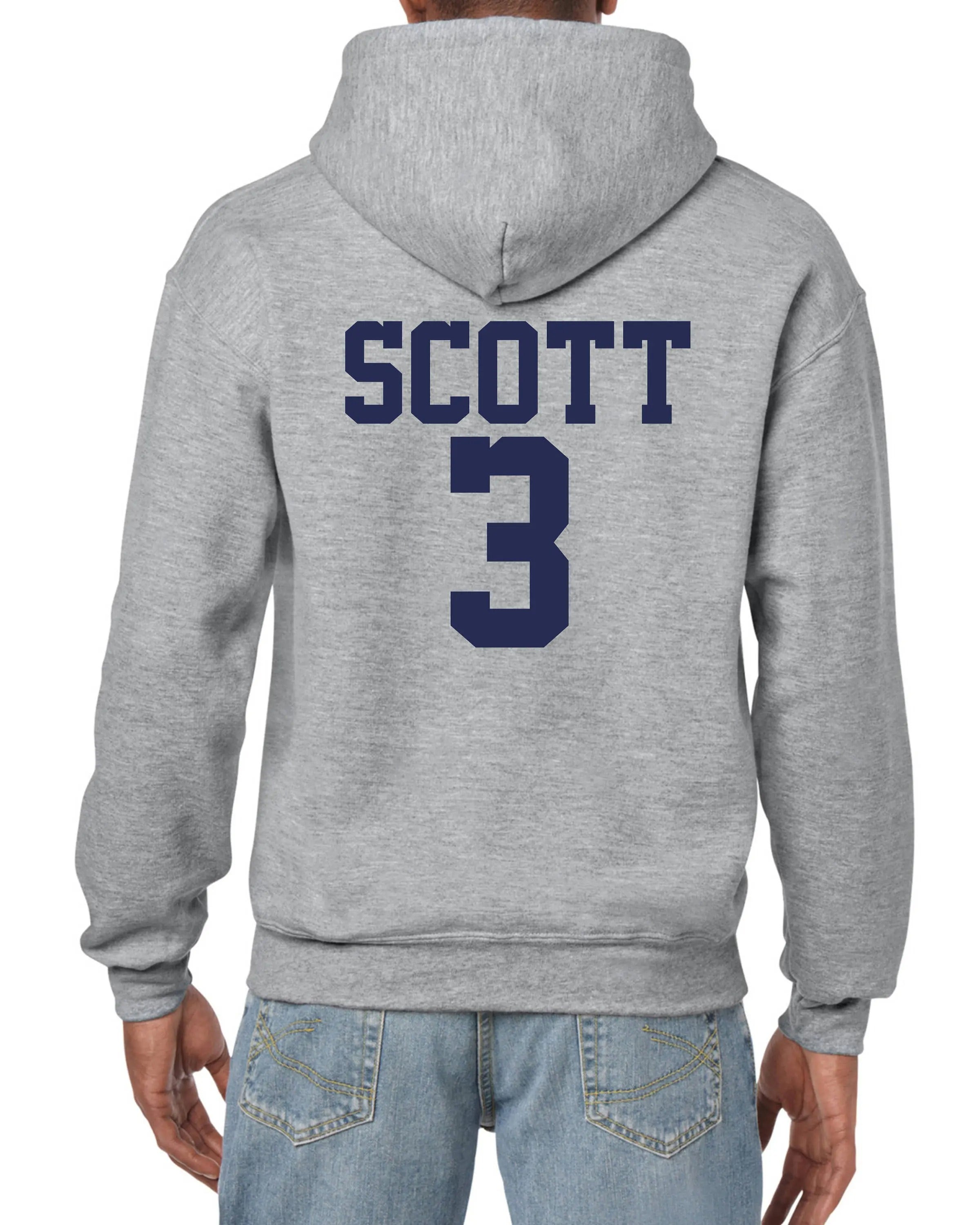 Ravens Basketball Hoodie Unisex Adult Grey Hooded Sweatshirt Front and Back Print