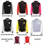 Load image into Gallery viewer, Personalised Initials Unisex Adult Varsity Jacket Custom Monogram College Jacket
