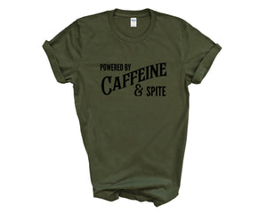 Powered By Caffeine & Spite Adult Unisex T-Shirt
