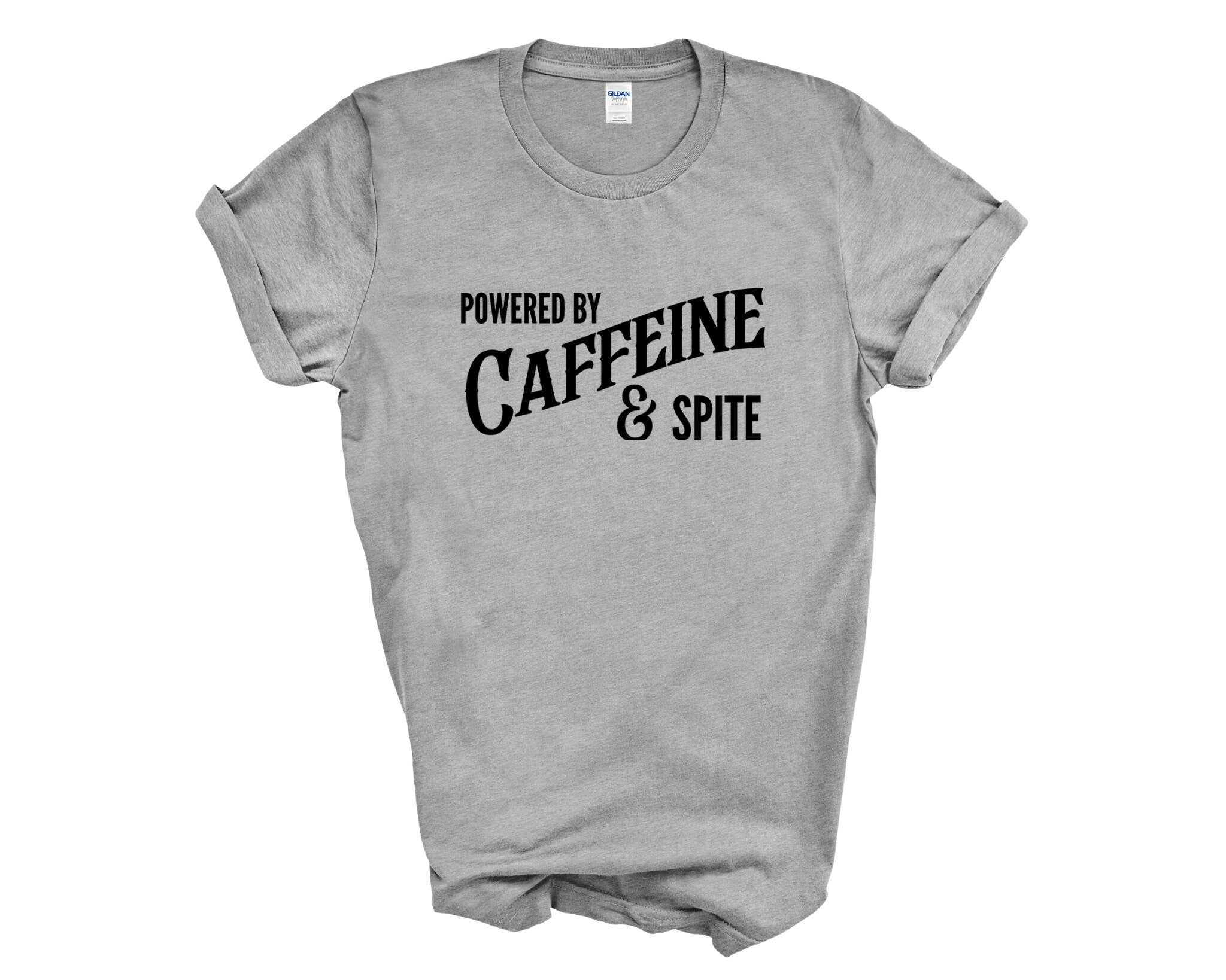 Powered By Caffeine & Spite Adult Unisex T-Shirt
