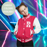 Load image into Gallery viewer, Personalised Initials Unisex Kids Varsity Jacket Custom Monogram College Jacket
