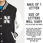 Load image into Gallery viewer, Personalised Initials Unisex Kids Varsity Jacket Custom Monogram College Jacket
