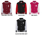 Load image into Gallery viewer, Personalised Initials Unisex Kids Varsity Jacket Custom Monogram College Jacket
