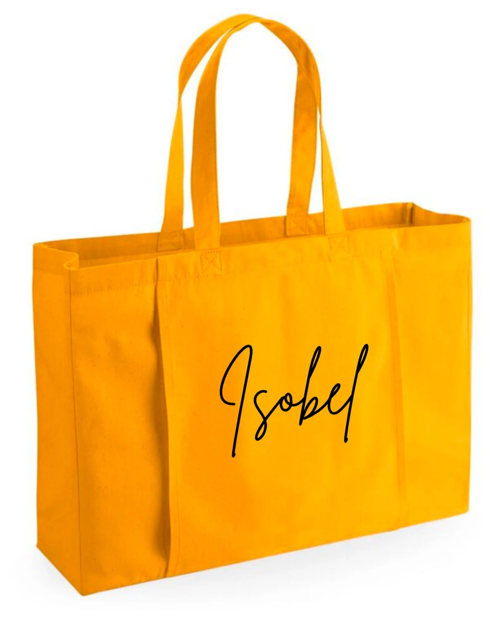 Personalised Large Name Organic Yoga Tote Bag