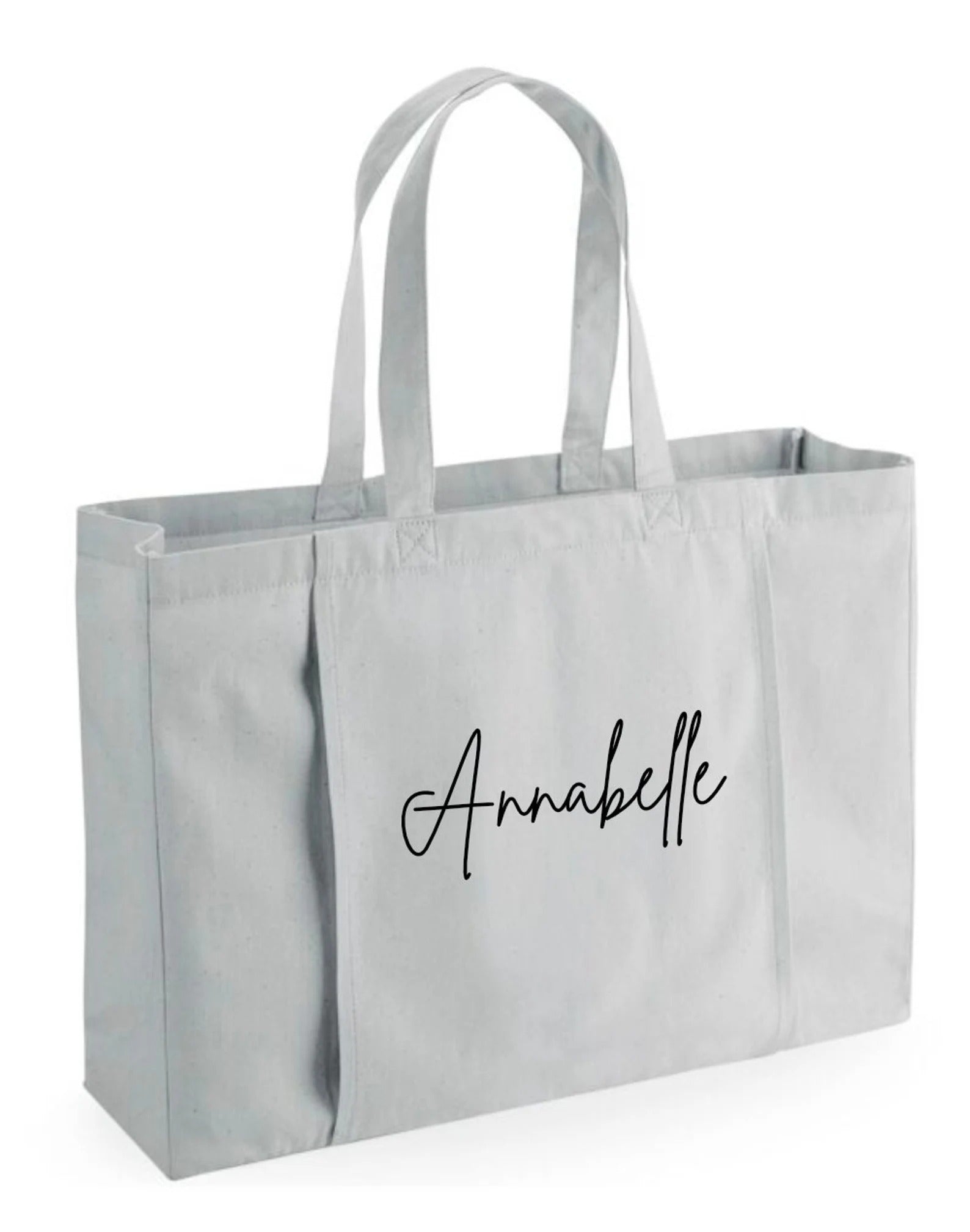 Personalised Large Name Organic Yoga Tote Bag