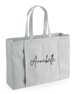 Load image into Gallery viewer, Personalised Large Name Organic Yoga Tote Bag
