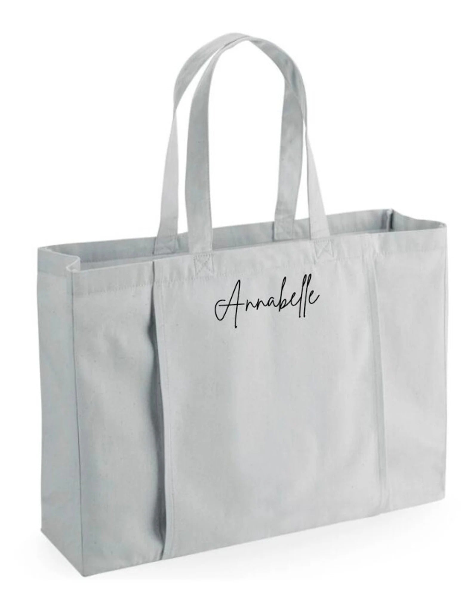 Personalised Small Name Organic Yoga Tote Bag