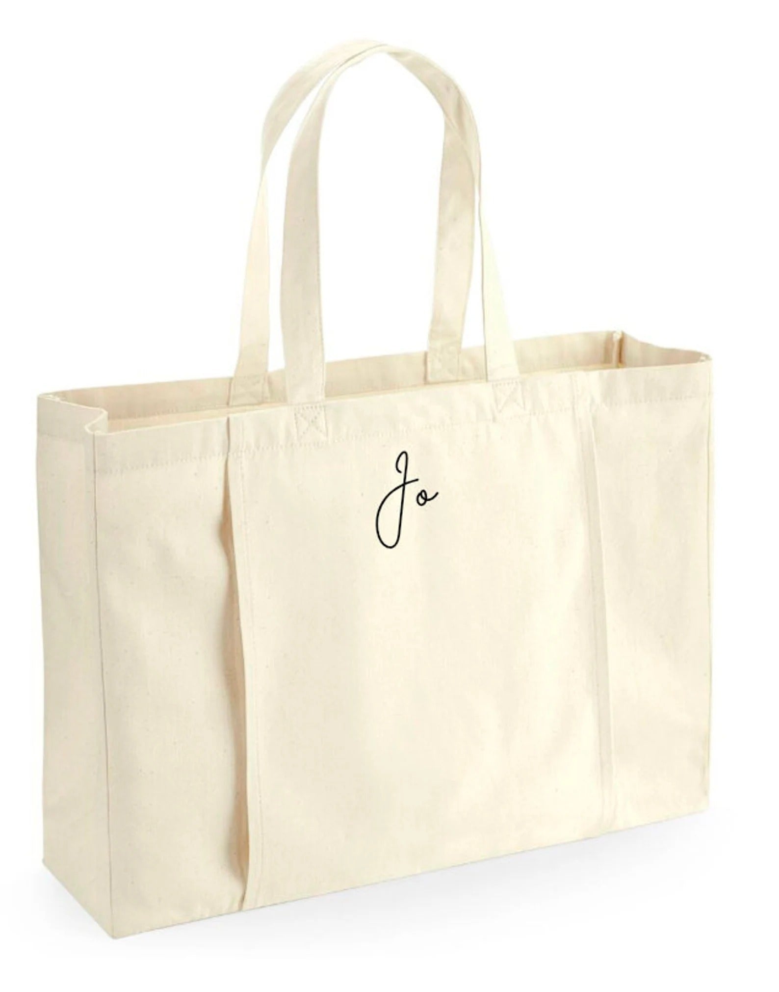 Personalised Small Name Organic Yoga Tote Bag