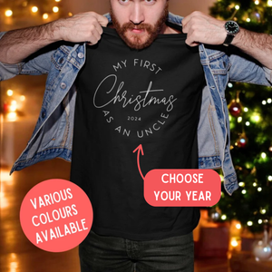 First Christmas As An Uncle 2025 Adult T-Shirt