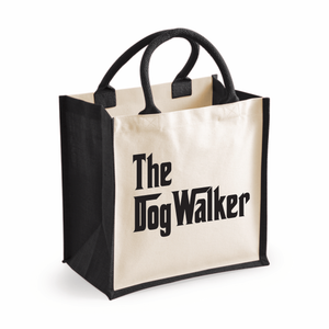 The Dog Walker Midi Jute Storage Tote Bag Shopper