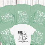 Load image into Gallery viewer, Personalised &#39;In Paris&#39; Hen Party T-Shirts - Mint
