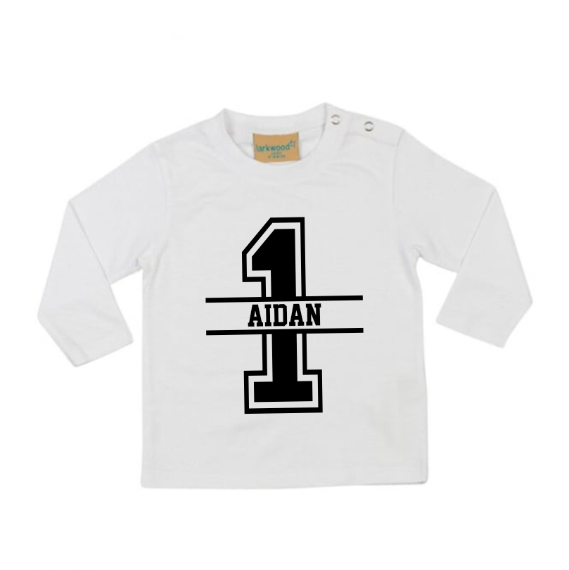 1st Birthday Personalised LONG SLEEVE Kids T-Shirt