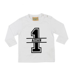 Load image into Gallery viewer, 1st Birthday Personalised LONG SLEEVE Kids T-Shirt
