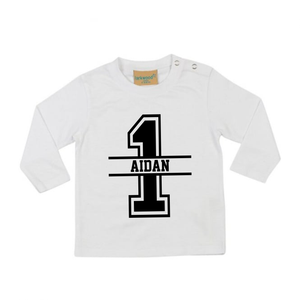 1st Birthday Personalised LONG SLEEVE Kids T-Shirt
